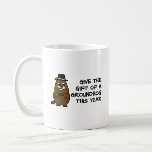 Mug Offrez le cadeau d'une Groundhog cette année (Gauche)