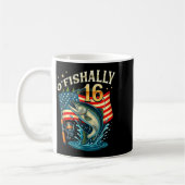 Mug O'fishally 16 Years Old Fishing 16th Birthday Boys (Gauche)