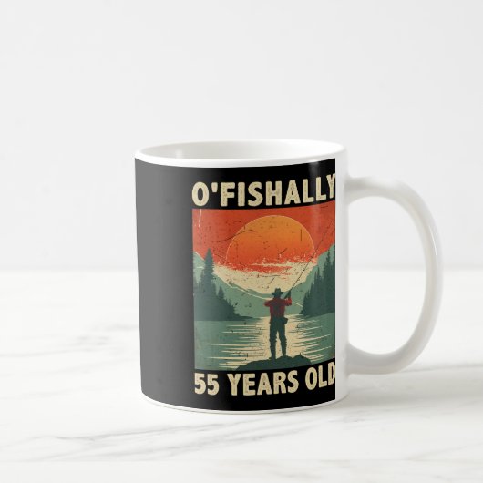 Mug Ofishally 55 Years Old 1969 Fishing Fisherman 55th (Droite)