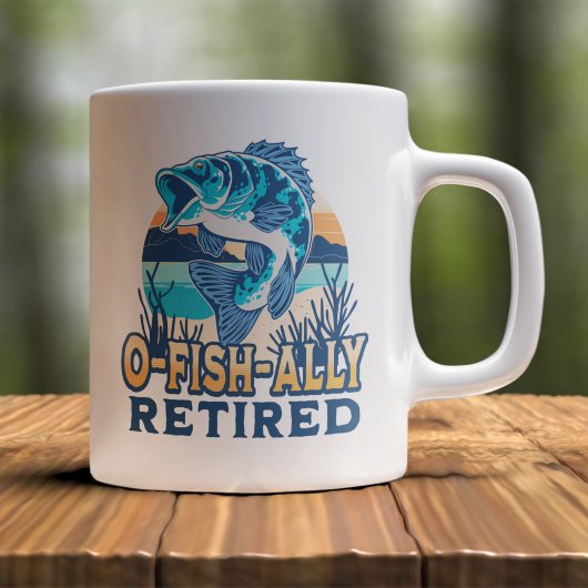 Mug Ofishally Retired Funny Fishing