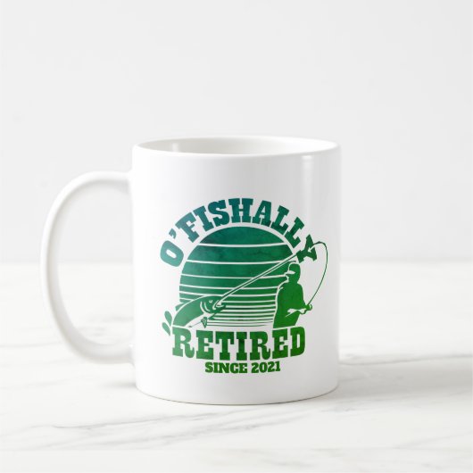 Mug O'Fishally Retraité Pêche Retraite Cadeau Café cad (Gauche)