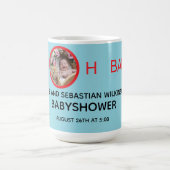 Mug Oh Bébé Chat Image Baby Shower Bleu (Centre)