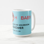 Mug Oh Bébé Chat Image Baby Shower Bleu (Devant droit)