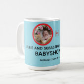 Mug Oh Bébé Chat Image Baby Shower Bleu (Devant gauche)