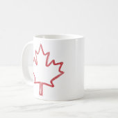 Mug Oh Canada Day Red Canadian Maple Leaf crayon Paint (Devant gauche)
