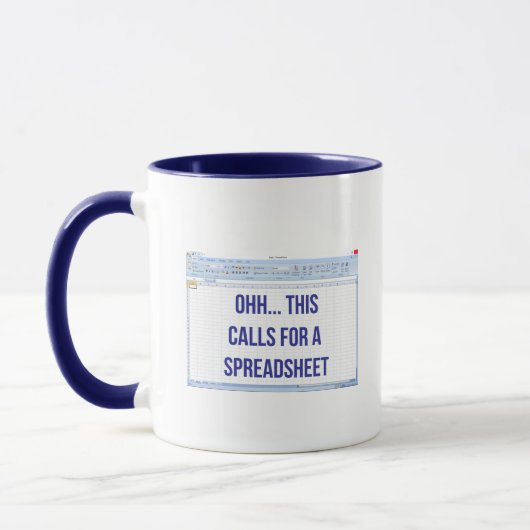 Mug Oh Cela Demande Un Tableur Drôle Comptable (Gauche)