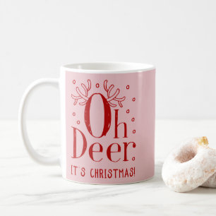 Mug Oh cerf canette de Noël illustration café