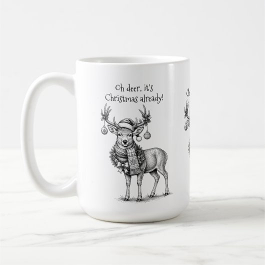 Mug Oh cerf, c'est déjà Noël ! (Gauche)