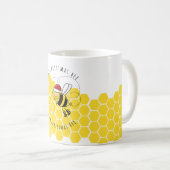 Mug oh christmas abeille arbre mignon drôle carte de j (Devant droit)