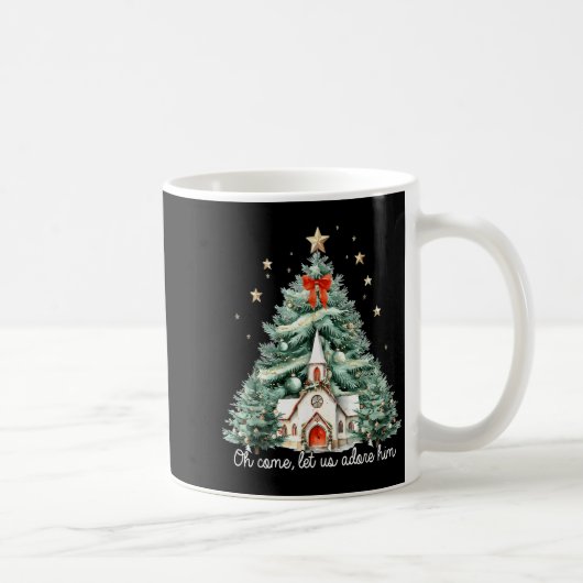 Mug Oh Come Let Us Adore Him Christian Jesus Christmas (Droite)
