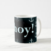 Mug Oh ! Conception de motif d'Ancre bleu-foncé (Devant droit)