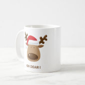 Mug Oh Dear Funny Reindeer Holiday for families  (Devant gauche)
