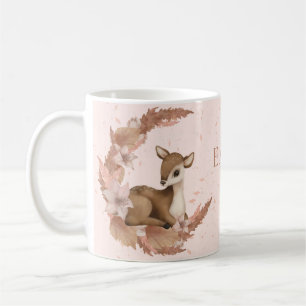 Mug Oh, Deer charmant Bambi sur Fleurs avec des étoile
