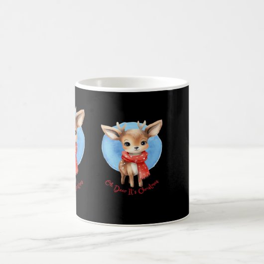 Mug Oh Deer Its Christmas Retro Classic Design (Centre)
