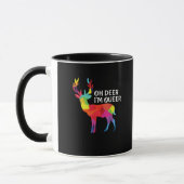 Mug Oh Deer Queer Funny Pun LGBT Pride Design (Gauche)