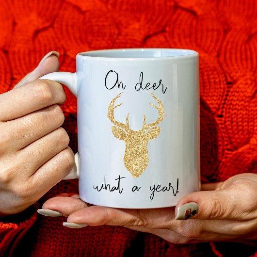 Mug Oh Deer, What A Year! Funny Christmas Holiday