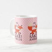 Mug Oh For Fox Sake Pink Polka Dot (Devant gauche)
