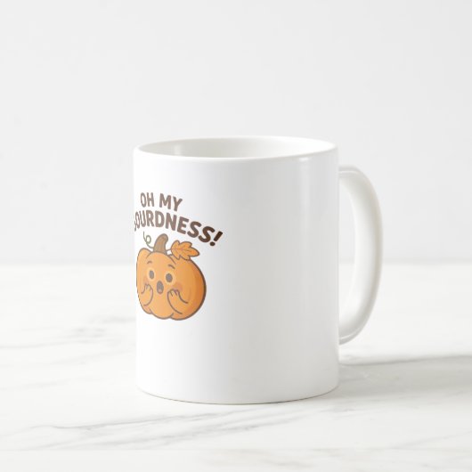 Mug Oh Ma Gourde ! - Surpris Citrouille Kawaii Art Cl (Devant droit)