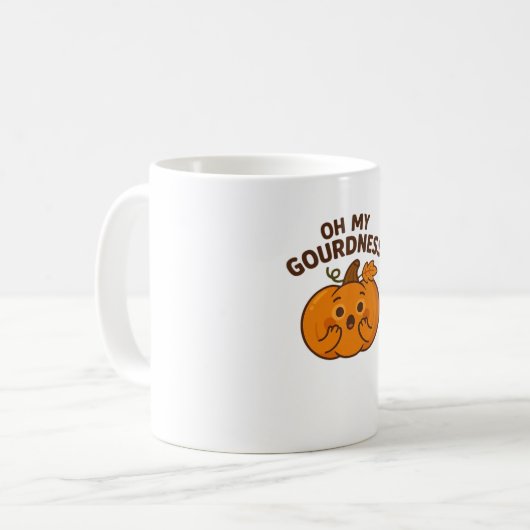 Mug Oh Ma Gourde ! - Surpris Citrouille Kawaii Art Cl (Devant gauche)
