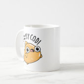Mug Oh Mon Cabillaud Jeu de Mots de Poisson Drôle  (Devant gauche)