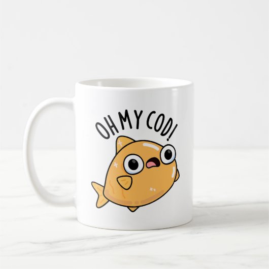 Mug Oh Mon Cabillaud Jeu de Mots de Poisson Drôle  (Gauche)