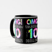 Mug Oh mon Dieu ! Cet Enfant Est Maintenant 10 Double  (Devant gauche)