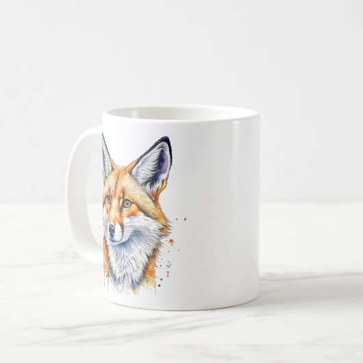 Mug Oh, Pour Fox Sake ! Citation de Fox d'aquarelle am (Devant gauche)