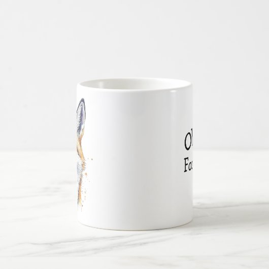 Mug Oh, Pour Fox Sake ! Citation de Fox d'aquarelle am (Centre)