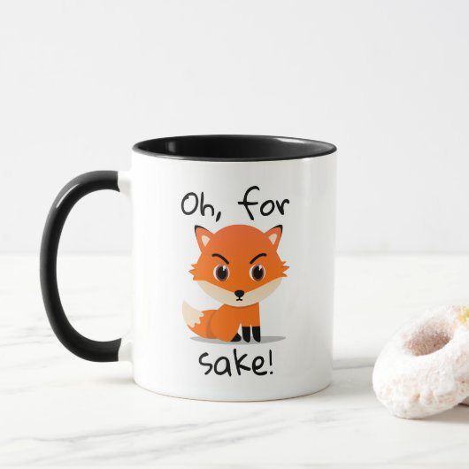 Mug "Oh, pour l'amour du renard !" mignon renard - exc (Avec donut)