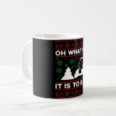 Mug Oh Quel Amusant C'Est De Circuler Golf Panier Noël (Devant gauche)