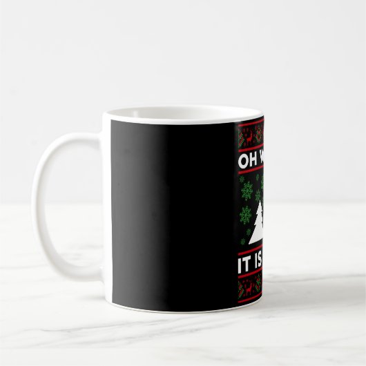 Mug Oh Quel Amusant C'Est De Circuler Golf Panier Noël (Gauche)