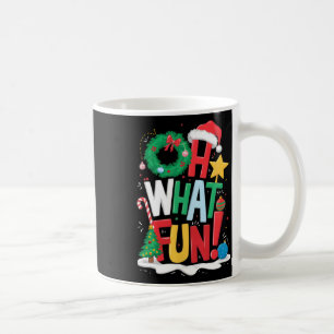Mug Oh Quel Amusement Noël Avec Couronne Et Arbre