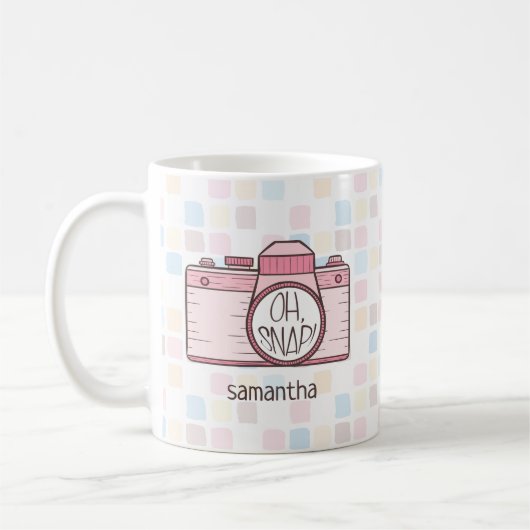 Mug Oh, Snap ! Caméra Pastel Rose (Gauche)