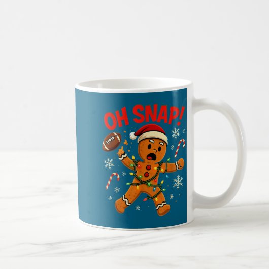 Mug Oh Snap Christmas Gingerbread Funny Football Light (Droite)