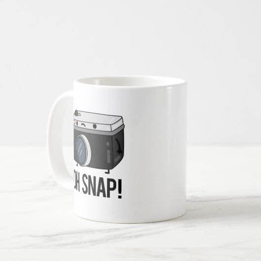 Mug Oh Snap Funny Caméra Pun (Devant gauche)