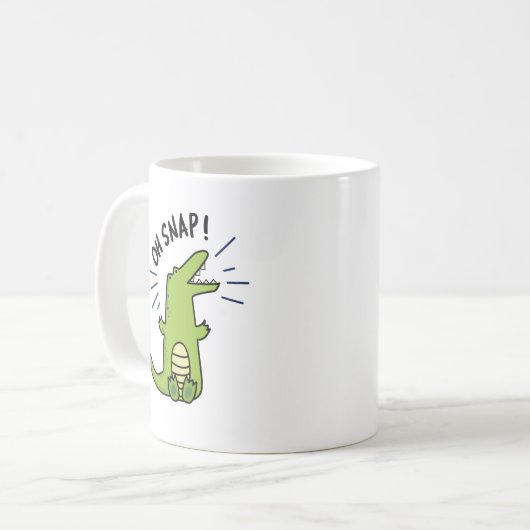 Mug Oh Snap Funny Snapping Crocodile Pun (Devant gauche)