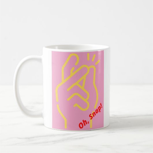 Mug Oh, Snap ! Musique rose et jaune (Gauche)