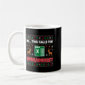 Mug Oh This Calls For A Spreadsheet Christmas Sweater (Gauche)