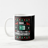 Mug Oh This Calls For A Spreadsheet Christmas Sweater (Gauche)