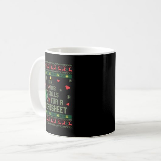 Mug Oh This Calls For A Spreadsheet Christmas Sweater  (Devant gauche)