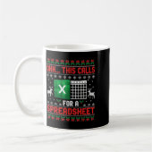 Mug Oh This Calls For A Spreadsheet Christmas Sweater (Gauche)