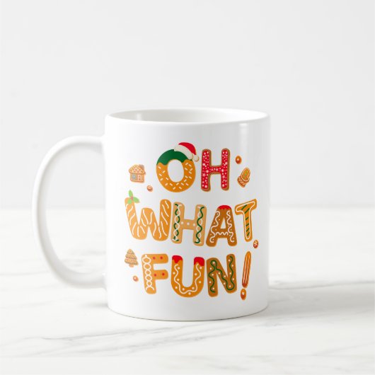 Mug Oh What Fun Christmas Gingerbread Cookies (Gauche)