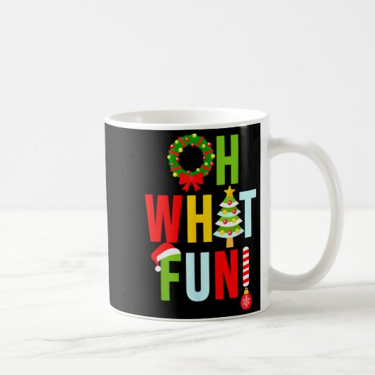 Mug Oh What Fun Christmas With Wreath And Tree (Droite)