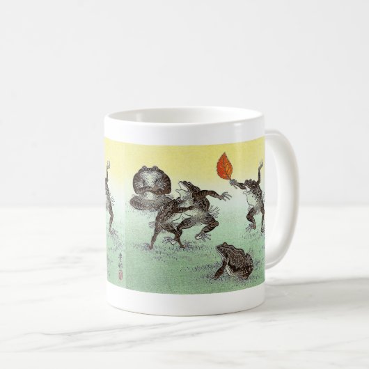 Mug Ohara Koson , “ Frog Sumo ”  小原古邨 (Devant droit)
