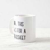 Mug Ohh Cela Nécessite une Feuille de Calcul, Amusemen (Devant gauche)