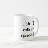 Mug Ohh cela nécessite une feuille de calcul, comptabl (Devant droit)
