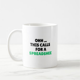 Mug Ohh cela nécessite une feuille de calcul, comptabl
