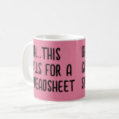 Mug Ohh cela nécessite une feuille de calcul, Comptabl (Devant gauche)