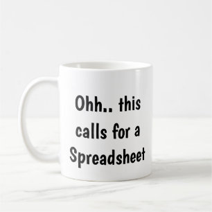 Mug Ohh cela nécessite une feuille de calcul, Comptabl