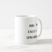 Mug Ohh cela nécessite une feuille de calcul, drôle de (Devant droit)